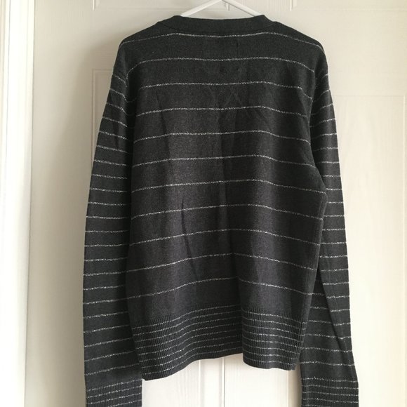 American Eagle Outfitters Grey Striped Cardigan - Picture 2 of 7